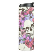 継ぎ目のないスカルの花 タンブラー (回転左)