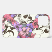 継ぎ目のないスカルの花 Case-Mate iPhoneケース (裏面 (横))