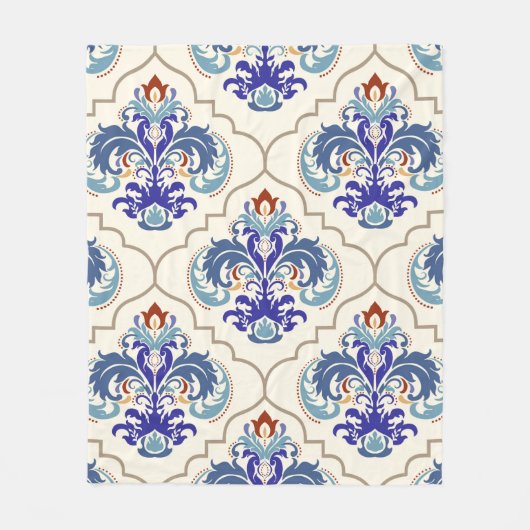 継ぎ目のないトルコカラフルパターン。 フリースブランケット (正面)