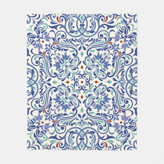 継ぎ目のないトルコカラフルパターン。無限パターン フリースブランケット (正面)