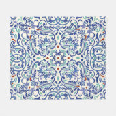 継ぎ目のないトルコカラフルパターン。無限パターン フリースブランケット (正面(横))