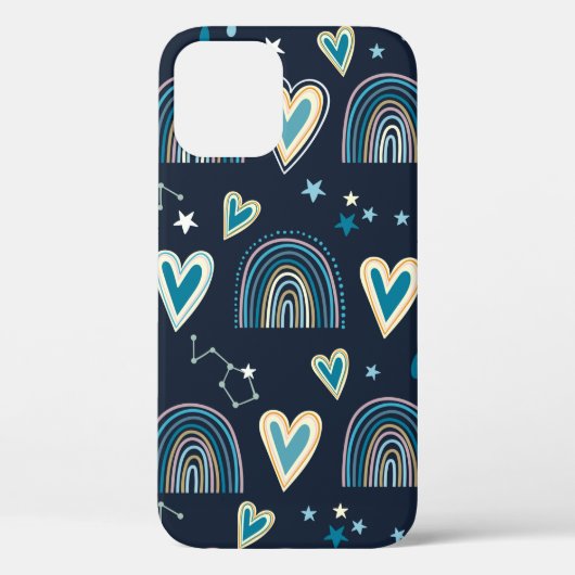 継ぎ目のないハート、虹、有名人 Case-Mate iPhoneケース (裏面)