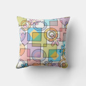 継ぎ目のないパステル幾何形状正方形の円 クッション (裏面)