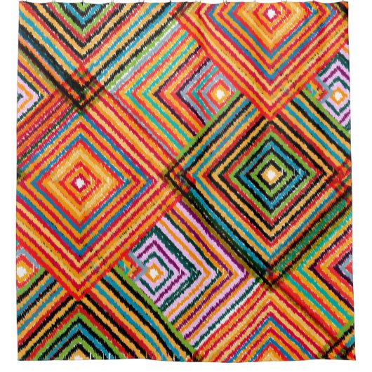 継ぎ目のないパターンのデザイン。クリエイティブ背景 シャワーカーテン (正面)