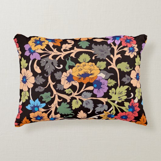 継ぎ目のないパターン。クラシックイスラムフローラオーナメント。 アクセントクッション (正面)