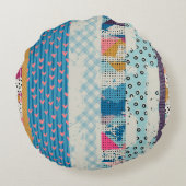 継ぎ目のないパターン、継ぎはぎのタイル。  ラウンドクッション (裏面)