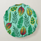 継ぎ目のないパタ葉ーンです。グワーシュアート ラウンドクッション (裏面)