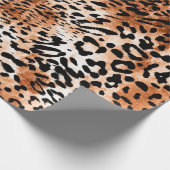 継ぎ目のないヒョウ柄アフリカアニマルプリント ラッピングペーパー (角)