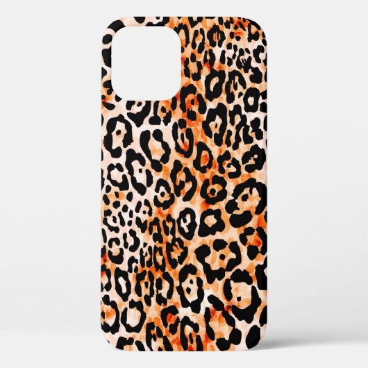 継ぎ目のないヒョウ柄、手スケッチ動物のとげ Case-Mate iPhoneケース (裏面)