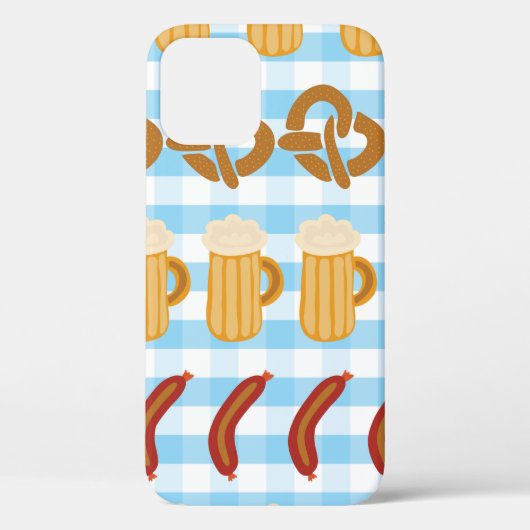 継ぎ目のないビールを並べたプレッツェルズヴィンテージ Case-Mate iPhoneケース (裏面)