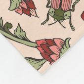 継ぎ目のないファンタジーの花、自然の壁 フリースブランケット (角)