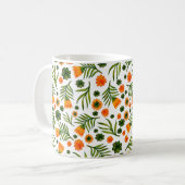 継ぎ目のないフォークの花 コーヒーマグカップ (正面左)