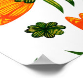 継ぎ目のないフォークの花 ポスター (角)