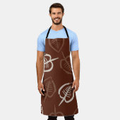 継ぎ目のないフローラモチーフ葉のパターン。ストリ エプロン (着用した状態)