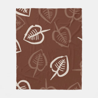 継ぎ目のないフローラモチーフ葉のパターン。ストリ フリースブランケット