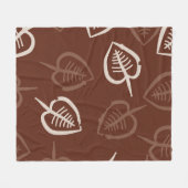 継ぎ目のないフローラモチーフ葉のパターン。ストリ フリースブランケット (正面(横))