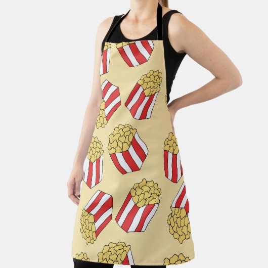 継ぎ目のないポップコーンの模様。ヴィンテージ手描きアライス エプロン (インサイチュ)