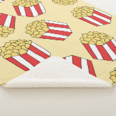 継ぎ目のないポップコーンの模様。ヴィンテージ手描きアライス シェルパブランケット (3/4)