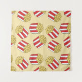 継ぎ目のないポップコーンの模様。ヴィンテージ手描きアライス タペストリー (正面(横))