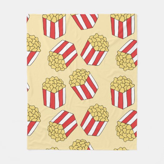継ぎ目のないポップコーンの模様。ヴィンテージ手描きアライス フリースブランケット (正面)