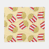 継ぎ目のないポップコーンの模様。ヴィンテージ手描きアライス フリースブランケット (正面(横))