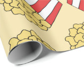 継ぎ目のないポップコーンの模様。ヴィンテージ手描きアライス ラッピングペーパー (ロールコーナー)