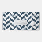 継ぎ目のないモダンジオメトリ形状 デスクマット (キーボード&マウス)