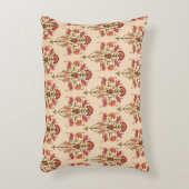 継ぎ目のないヨモギの花柄のデザインクリームバックグル アクセントクッション (正面(垂直))