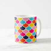 継ぎ目のないヴィンテージマーメイドのカラフル魚 コーヒーマグカップ (正面右)