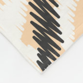 継ぎ目のないヴィンテージ・スクリブル・ゼブラ・レオパード・ファー・パター フリースブランケット (角)