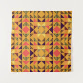 継ぎ目のない三角形のパターン抽象芸術の背景 タペストリー (正面(横))