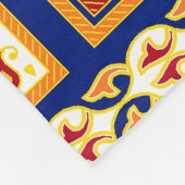 継ぎ目のない伝統的縁どインディアン(クジャク付き) フリースブランケット (角)