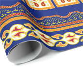 継ぎ目のない伝統的縁どインディアン(クジャク付き) ラッピングペーパー (ロールコーナー)
