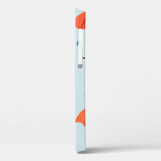 継ぎ目のない傘と雨粒の模様。ウォーターコ Case-Mate iPhoneケース (裏面 / 左)