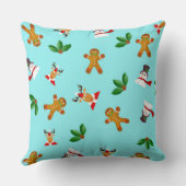 継ぎ目のない可愛いクリスマスパターン クッション (裏面)