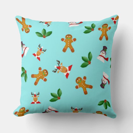継ぎ目のない可愛いクリスマスパターン クッション (正面)