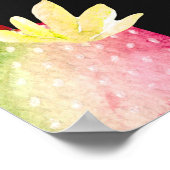 継ぎ目のない多汁質の模様。水彩指 ポスター (角)