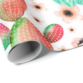 継ぎ目のない多汁質の模様。水彩指 ラッピングペーパー (ロールコーナー)