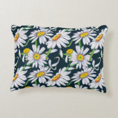 継ぎ目のない大きなカモミールの花柄、花びら  アクセントクッション (裏面)