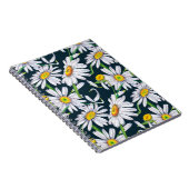 継ぎ目のない大きなカモミールの花柄、花びら ノートブック (右側)