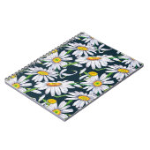 継ぎ目のない大きなカモミールの花柄、花びら ノートブック (左側)