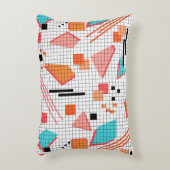 継ぎ目のない学校の幾何学的なメンフィス形状パターンs アクセントクッション (正面(垂直))
