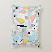 継ぎ目のない学校の幾何学的なメンフィス形状パターンs アクセントクッション (裏面(縦))