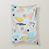 継ぎ目のない学校の幾何学的なメンフィス形状パターンs アクセントクッション (正面(垂直))