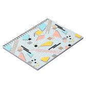 継ぎ目のない学校の幾何学的なメンフィス形状パターンs ノートブック (左側)