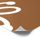 継ぎ目のない幾何学模様(花付き) ポスター (角)
