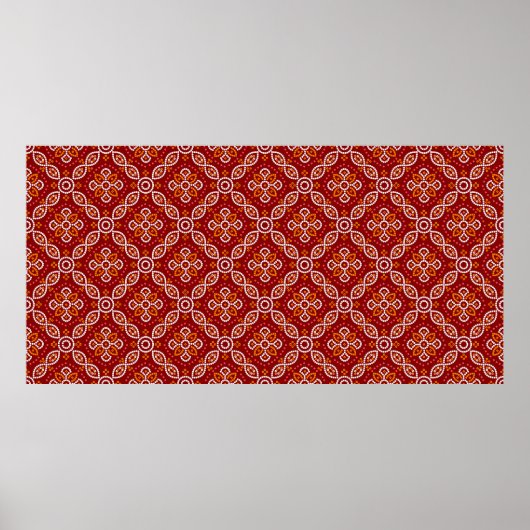 継ぎ目のない幾何学的なパトダのバンダニパターン ポスター (正面)