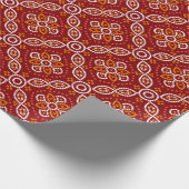 継ぎ目のない幾何学的なパトダのバンダニパターン ラッピングペーパー (角)