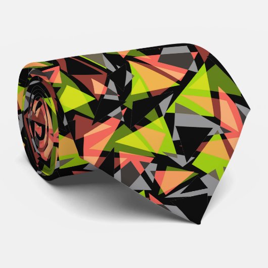 継ぎ目のない幾何学的な三角形のシェイプ首のタイ ネクタイ (ロール)