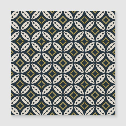 継ぎ目のない幾何学的な花：カラフルパターン。 (正面)